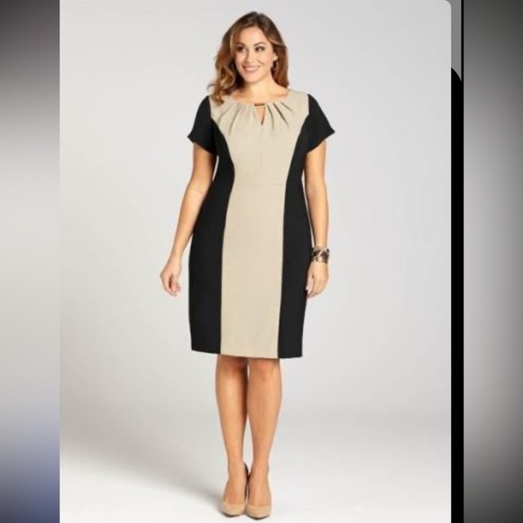 NWT London Style Black and Tan Dress - Picture 1 of 7